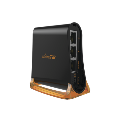(hAP mini) Router 3 puertos 10/100 Mbps, Wi-Fi 2.4 GHz 802.11 b/g/n, Antena 360º 1.5 dBi, hasta 158 mW de potencia