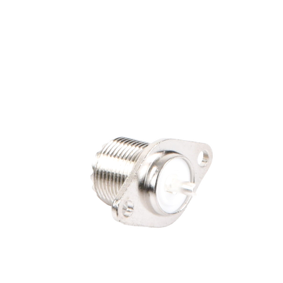 Conector UHF Hembra (SO-239-2H) para Chasis, Doble Perforación, Conductor Central Soldable, Níquel/ Plata/ PBT.