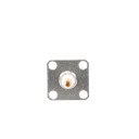 Conector BNC Hembra para Chasis, 4 Perforaciones con 12.7 mm, Plata/ Oro/ Teflón.
