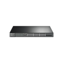 Switch JetStream PoE+ administrable Capa 2, 24 puertos 10/100/1000 Mbps + 4 puertos SFP 384 W