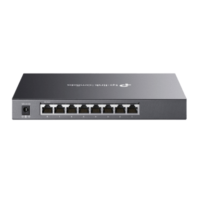 Switch Administrado Gigabit 8 Puertos / Omada SDN / 16 Gbps Capacidad Switching / Gestión Cloud y Local / VLAN / QoS / ACL / Sin Ventiladores / Montaje Pared-Escritorio
