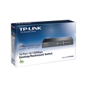 Switch no administrable de 16 puertos 10/100 Mbps de escritorio y para montaje en rack