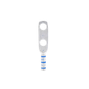 Zapata de compresión LCC6-38D-L para cal. 6 Awg, Doble barreno para tornillo prisionero de 3/8, Espaciado de orificio 25.4mm, 1 Pz