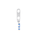 Zapata de compresión LCC6-38D-L para cal. 6 Awg, Doble barreno para tornillo prisionero de 3/8, Espaciado de orificio 25.4mm, 1 Pz