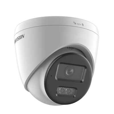 Turret IP 8 Megapixel (4K) / Lente 2.8 mm / Dual Light (30 mts IR + 30 mts Luz Blanca) / Micrófono Integrado / ACUSENSE Lite / Exterior IP67 / H.265 / PoE / ONVIF / Micro SD