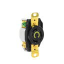 Receptáculo de Media Vuelta Industrial 30 A 125 V CA 2 Polos 3 Hilos (Nema L5-30R) Color Negro.