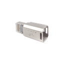 Plug RJ45 Cat6A Blindado, Terminación en Campo, Compatible con Todas las Categorías, con Clip Protector de Seguro