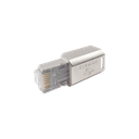 Plug RJ45 Cat6A Blindado, Terminación en Campo, Compatible con Todas las Categorías, con Clip Protector de Seguro