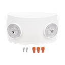 Luz de Emergencia Dual LED ultra compacta/150 lúmenes/Luz fría/Batería de Respaldo Incluida/Botón de test.