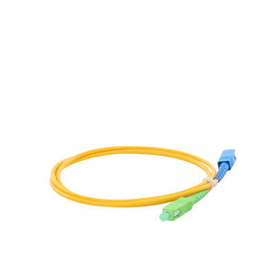 Jumper de Fibra Óptica Monomodo SC/APC-SC/UPC Simplex de 1 metro, 3mm
