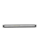 Patch Panel Modular Blindado (STP) de 24 Puertos, con Barra para Organizar Cable