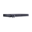 PDU ATS (Fuente Redundante Auto-transferible) Medible, Para Distribución de Energía, 2 Entradas 120 Vca NEMA5-15P, Con 10 Salidas NEMA 5-15R, Horizontal 19in, 1UR