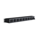 PDU Básico Para Distribución de Energía, Con 8 Tomas NEMA 5-15R Traseras y 2 Tomas 5-15R Frontales, 1UR, 15 Amp, 120 Vca