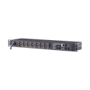 PDU Switchable por Toma, Para Distribución de Energía, Entrada 120 Vca NEMA 5-15P, Con 8 Salidas NEMA 5-15R, Horizontal 19in, 1UR