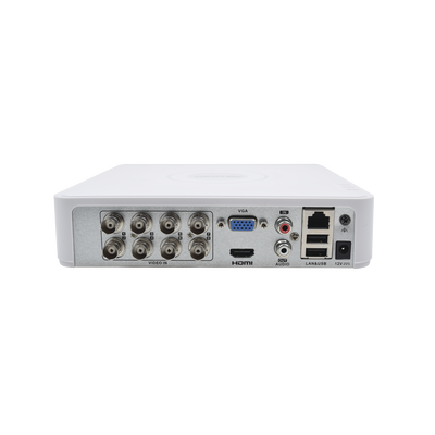 DVR 2 Megapixel (1080P) lite / 8 Canales TURBOHD / 1 Bahía de Disco Duro / H.264+ / 1 Canal de Audio / Salida de vídeo Full HD