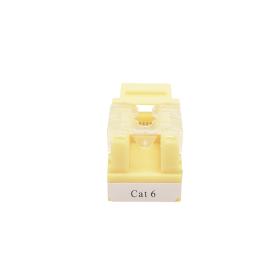 Módulo Jack Keystone Cat6 con terminación 110 (Punchdown) para faceplate - Color Amarillo