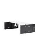 Rack Abierto de montaje en Pared, de 19in,  Profundidad Ajustable (8" a 12") de 2.5  Unidades de rack, con Capacidad de Crecimiento.