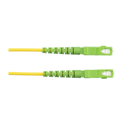 Jumper de Fibra Optica Monomodo 9/125 OS2, SC/APC-SC/APC Simplex, OFNR (Riser), Color Amarillo, 1 Metro