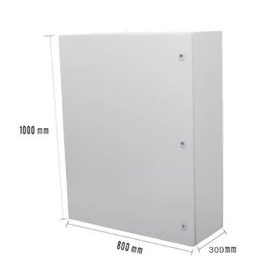 Gabinete de Acero IP66 Uso en Intemperie (800 x 1000 x 300 mm) con Placa Trasera Interior Metálica y Compuerta Inferior Atornillable (Incluye Chapas y Llaves T).