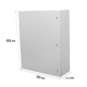 Gabinete de Acero IP66 Uso en Intemperie (800 x 1000 x 300 mm) con Placa Trasera Interior Metálica y Compuerta Inferior Atornillable (Incluye Chapas y Llaves T).