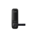 Cerradura inteligente con teclado Touch Screen, Apertura con tarjeta Mifare /Contraseña y Llave de emergencia de diseño compacto para puertas de perilla simple