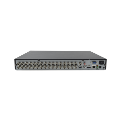 DVR 32 Canales TURBOHD + 8 Canales IP / 4 Megapixel / 2 Bahías de Disco Duro / 1 Canal de Audio / Videoanálisis
