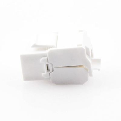 Módulo Jack Keystone Cat6A (toolless), con terminación en ángulo 180 º Color Blanco, Compatible con Faceplate y Patchpanel Linkedpro