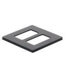 TAPA P/SWITCH /DIMMER 2 ESPACIOS