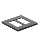TAPA P/SWITCH /DIMMER 2 ESPACIOS