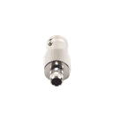 Conector BNC Hembra de Anillo para Cables RG-8/X, LMR-240, 9258, Níquel/ Oro/ Delrin.