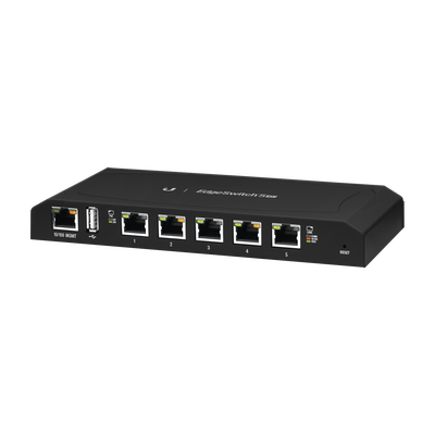 EdgeSwitch 5XP Administrable de 5 Puertos Gigabit PoE de 24 V Pasivo, con funciones avanzadas de Capa 2
