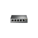 Switch PoE no Administrable de escritorio / 5 puertos 10/100 Mbps / 4 puertos PoE af/at / Presupuesto 67 W / Modo Extensor hasta 250 m / Calidad video prioritaria