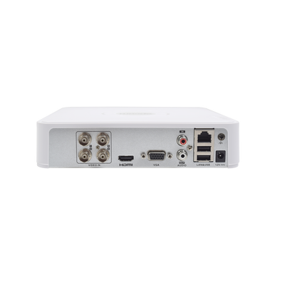 DVR 1080p Lite Pentahibrido / 4 Canales TURBOHD + 1 Canal IP / 1 Bahía de Disco Duro / H.264+ / 1 Canal de Audio / Salida Full HD