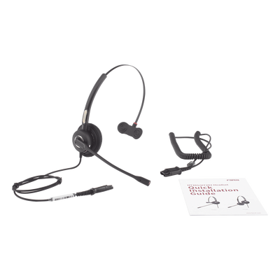 Diadema monoaural con tecnología antishock para teléfonos IP FANVIL y Polycom con micrófono de cancelación de ruido, larga durabilidad