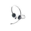 Diadema binaudal (duo) con tecnología antishock para teléfonos IP FANVIL y Polycom con micrófono de cancelación de ruido, larga durabilidad
