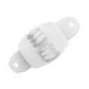 Aislador de Paso Blanco reforzado para cercos eléctricos, resistente al clima extremoso