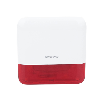 (AX PRO) Sirena Inalámbrica con Estrobo Rojo para Exterior IP65 / 110 dB
