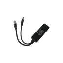 Cable divisor PoE pasivo de 48-55 Vcc @ 12 Vcc, 2 A. Aplicaciones como adaptar micrófonos en cámaras IP