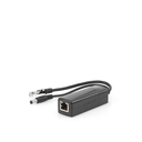 Cable divisor PoE pasivo de 48-55 Vcc @ 12 Vcc, 2 A. Aplicaciones como adaptar micrófonos en cámaras IP