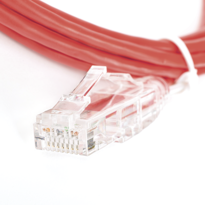 Cable de Parcheo Slim UTP Cat6 - 1 metro, Rojo, Diámetro Reducido (28 AWG)