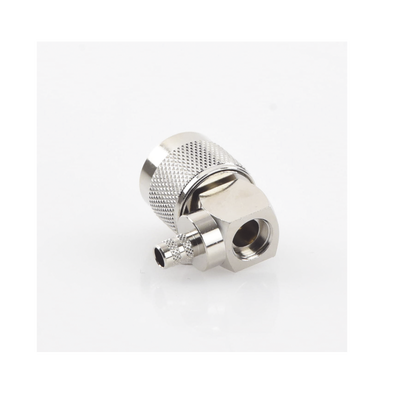 Conector N Macho en A/R de Anillo Plegable para Cables RG-8/X, LMR-240, Níquel/ Oro/ Teflón.