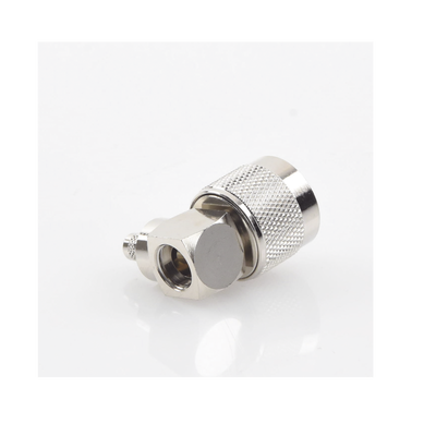 Conector N Macho en A/R de Anillo Plegable para Cables RG-8/X, LMR-240, Níquel/ Oro/ Teflón.
