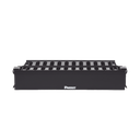 Organizador de Cables Horizontal PatchLink, Doble (Frontal y Posterior), Con Tapa Extendida, Para Rack de 19in, 2UR