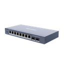 Switch Gigabit PoE+ / Administrable / 8 Puertos Gigabit PoE+ / 2 Puertos SFP / Configuración Remota desde Hik-PartnerPro / PoE Hasta 300 Metros / 110 W