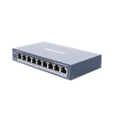 Switch Monitoreable PoE+ / 8 puertos 100 Mbps PoE+ / 1 puerto 1000 Mbps de Uplink / PoE hasta 300 Metros / Conexión Remota desde Hik-ParnerPro / 110 W