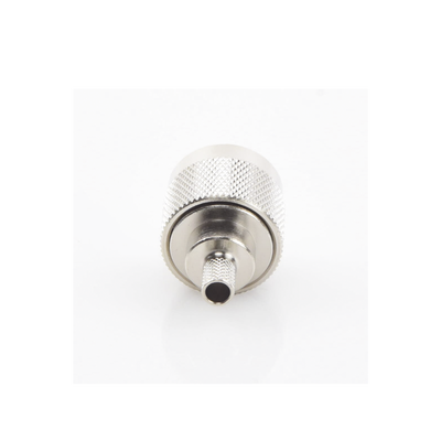 Conector N Macho, Anillo Plegable y Pin Cautivo para RG-8/X, 9258, LMR-240, Níquel/ Oro/ Teflón.