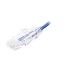 Cable de Parcheo Slim UTP Cat6 - 30 cm Azul Diámetro Reducido (28 AWG)