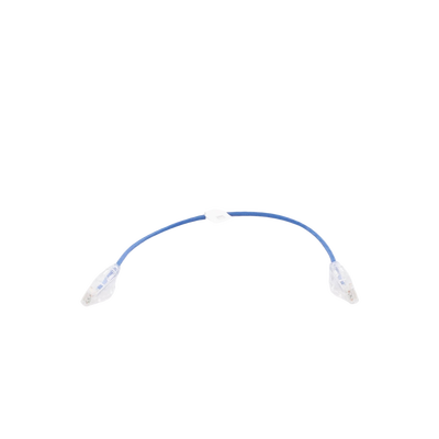 Cable de Parcheo Slim UTP Cat6 - 30 cm Azul Diámetro Reducido (28 AWG)