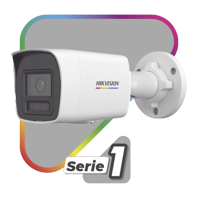 [Dual Light + ColorVu] Bala IP 4 Megapixel / Lente 2.8 mm / 30 mts IR + 30 mts Luz Blanca / Micrófono Integrado / ACUSENSE Lite / Exterior IP67 / WDR 120 dB / PoE / Micro SD / ONVIF