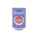 Botón de Salida de Emergencia, Texto en Español, Tapa Protectora de Policarbonato Súper Resistente, Restablecimiento con Llave